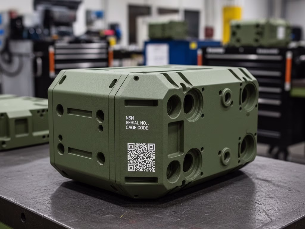 Mil Spec Component With Carc Paint And Silk Screened Part Markings.