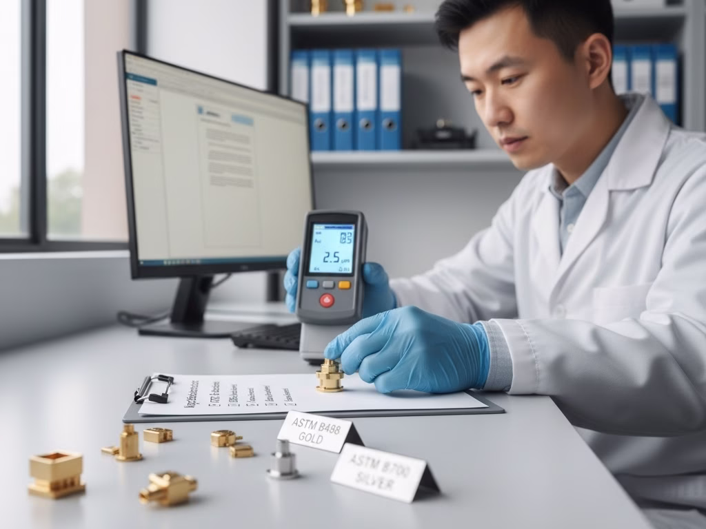 Astm B488 And B700 Standard Certifications For Precious Metal Plating Quality.