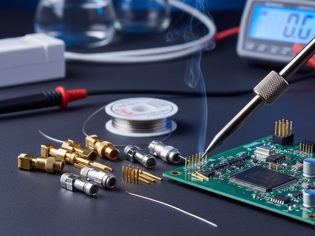 Electronic Connectors And Contacts Plated With Gold Or Silver For Superior Conductivity And Reliable Solderability.